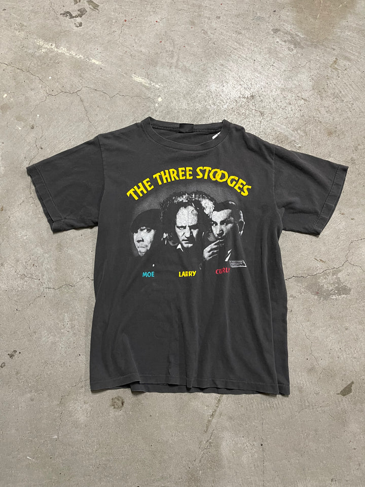 #MA66 古着 USA製 88's THE THREE STOOGES/三ばか大将/コメディ映画/オールドムービー/プリント Tシャツ/サイズL