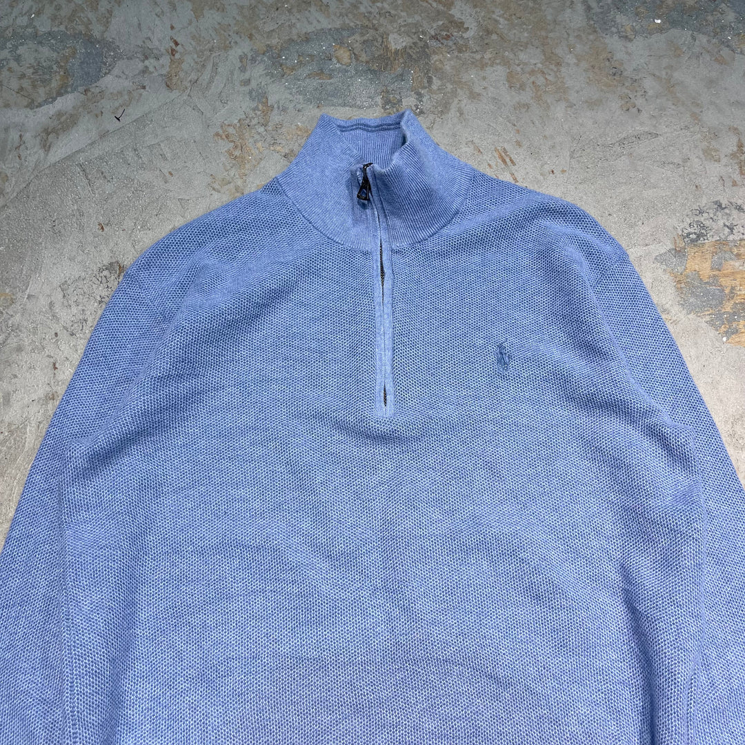 #3338 古着 Polo Ralph Lauren/ポロラルフローレン / Half Zip Pima Cotton Knit Sweater/ハーフジップ ピマコットンニット セーター / サイズS