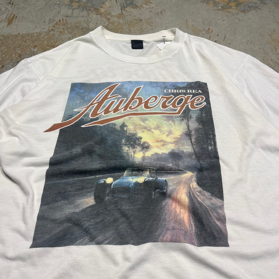 古着 91's Chris rea/auberge/uk tour/車/ヴィンテージ シングルステッチ アーティストTシャツ/サイズxl