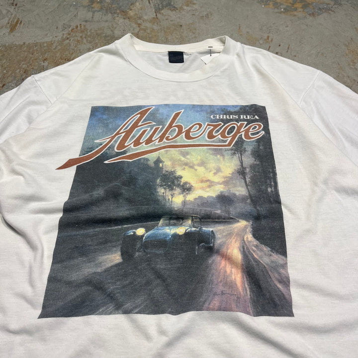 古着 91's Chris rea/auberge/uk tour/車/ヴィンテージ シングルステッチ アーティストTシャツ/サイズxl