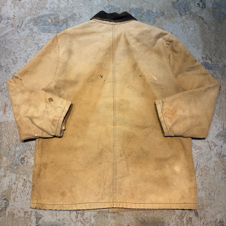 古着Dickies/ ディッキーズ/ ダック地カバーオール/ 襟コーデュロイ/サイズL