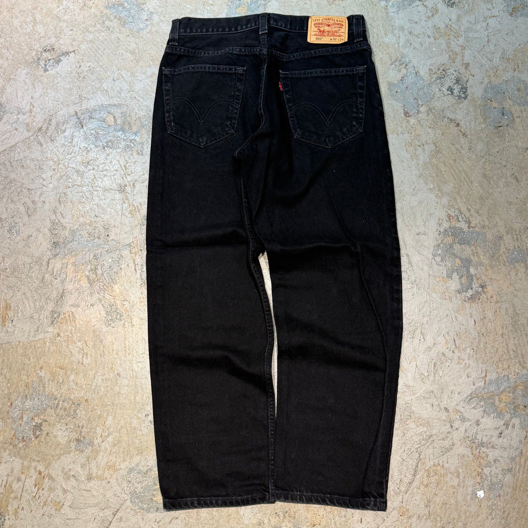 古着 Levi's/ リーバイス/ ブラックデニムパンツ/ 550/ 実寸サイズ30×27