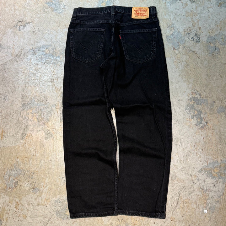 古着 Levi's/ リーバイス/ ブラックデニムパンツ/ 550/ 実寸サイズ30×27