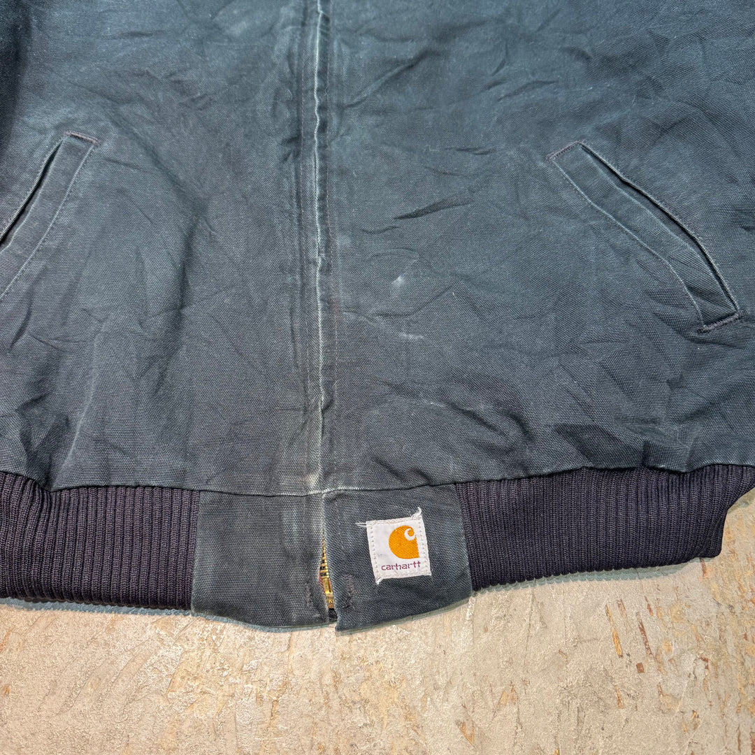 古着 USA製 Carhartt/ カーハート/ サンタフェジャケット/ ダック地/ 裏地キルティング/ 襟コーデュロイ/ サイズXL