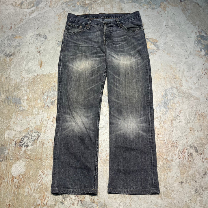 #4439 古着 Levi's/リーバイス/Black Denim Pants/ブラックデニムパンツ/518/MADE IN Rumania/サイズ33×32