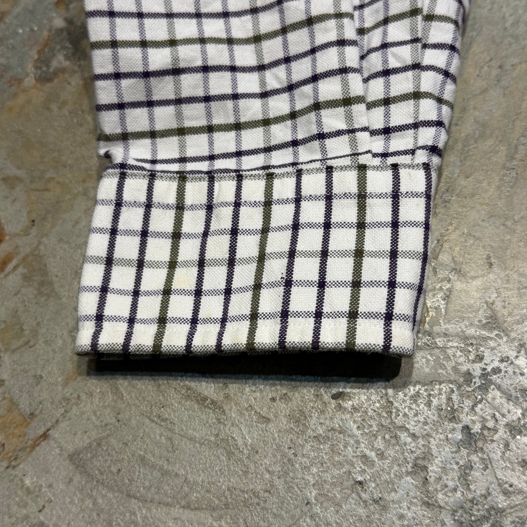 古着 90's POLO by Ralph Lauren/ ラルフ ローレン/ ボタンダウン長袖シャツ/ チェック柄/ サイズXL相当