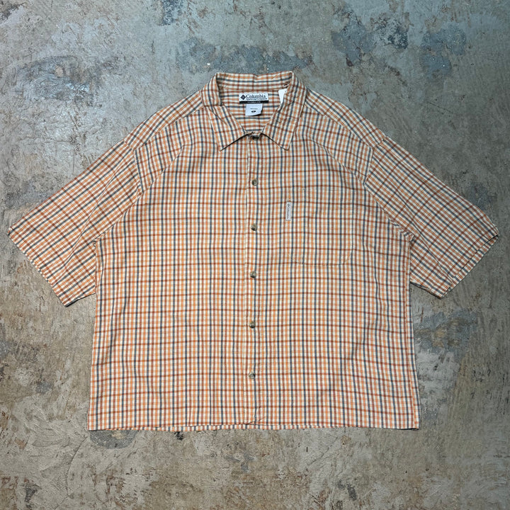 Used clothing Columbia/ Columbia/ Short sleeve shirt/ Checkered pattern/ Remake/ Size XL
