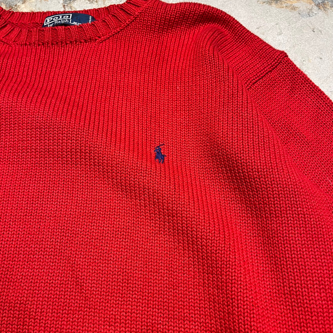 #3620古着/ラルフローレン/POLObyRalphLauren/コットンニット/Cottonknit/サイズL