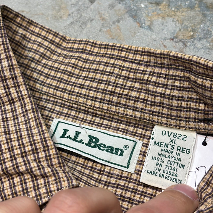 古着 L.L.Bean/ エルエルビーン/ ボタンダウン長袖シャツ/ チェック柄/ サイズXL