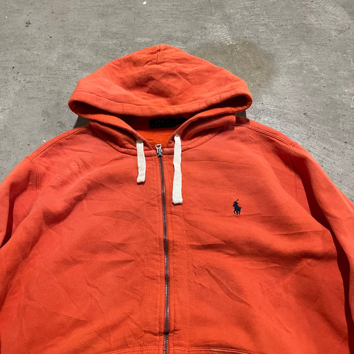 #3826 古着 POLO Ralph Lauren/ポロラルフローレン/Zip Up Hoody / ジップパーカー / フード裏地サーマル/サイズXL