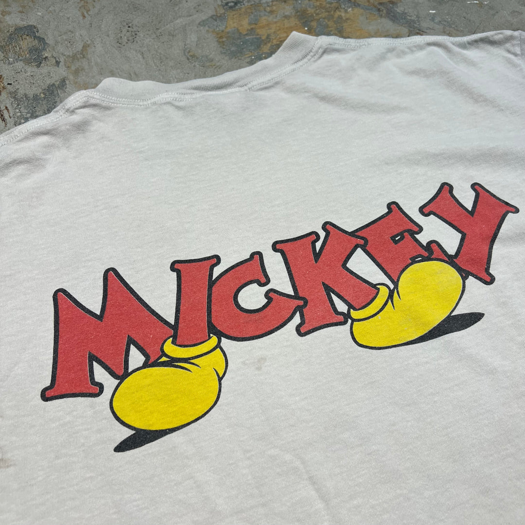 古着 USA製 90's DISNEY/ディズニー / ミッキーマウス / ヴィンテージ シングルステッチ キャラクターTシャツ/サイズXL相当