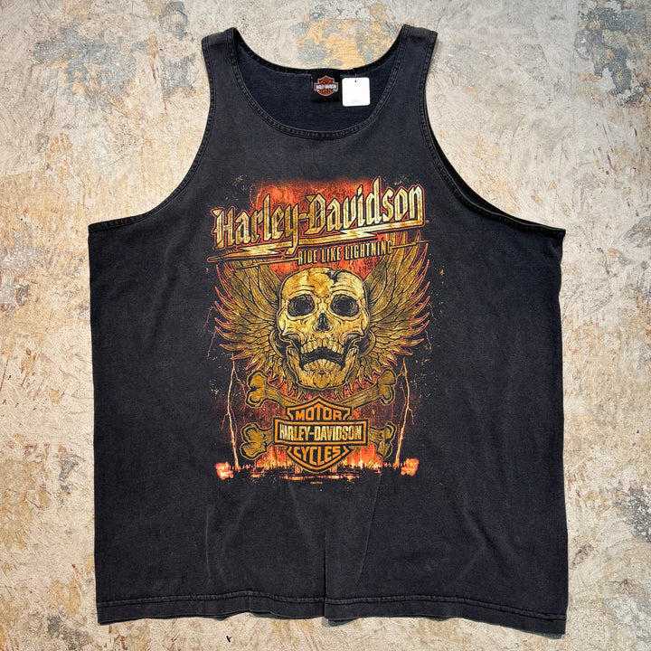 古着 Harley-Davidson/ ハーレーダビッドソン/ ノースリーブプリントTシャツ/ サイズXL相当