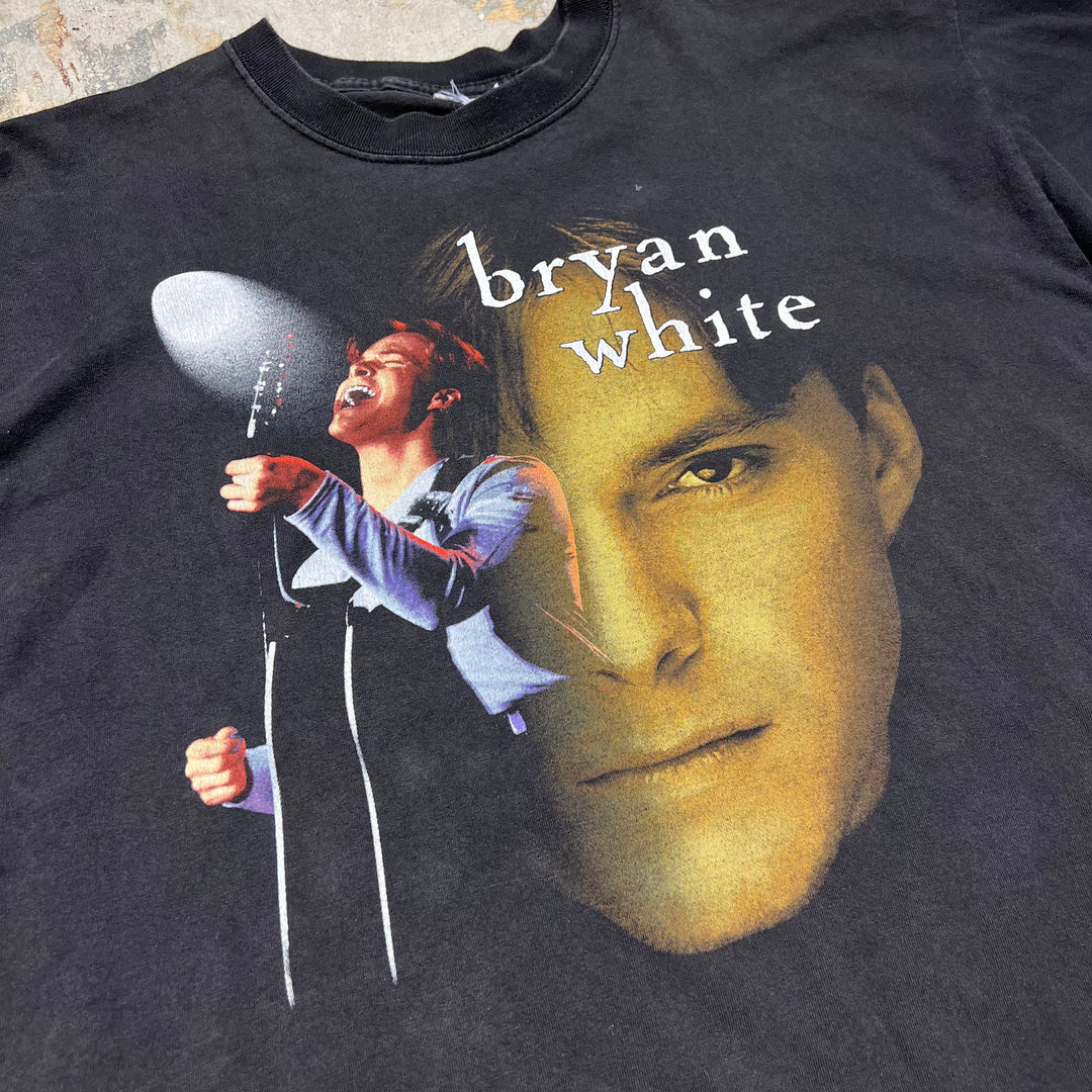 古着 98's GILDAN/ギルダン/BRYAN WHITE/ブライアン・ホワイト/ヴィンテージ プリントTシャツ/サイズXL相当