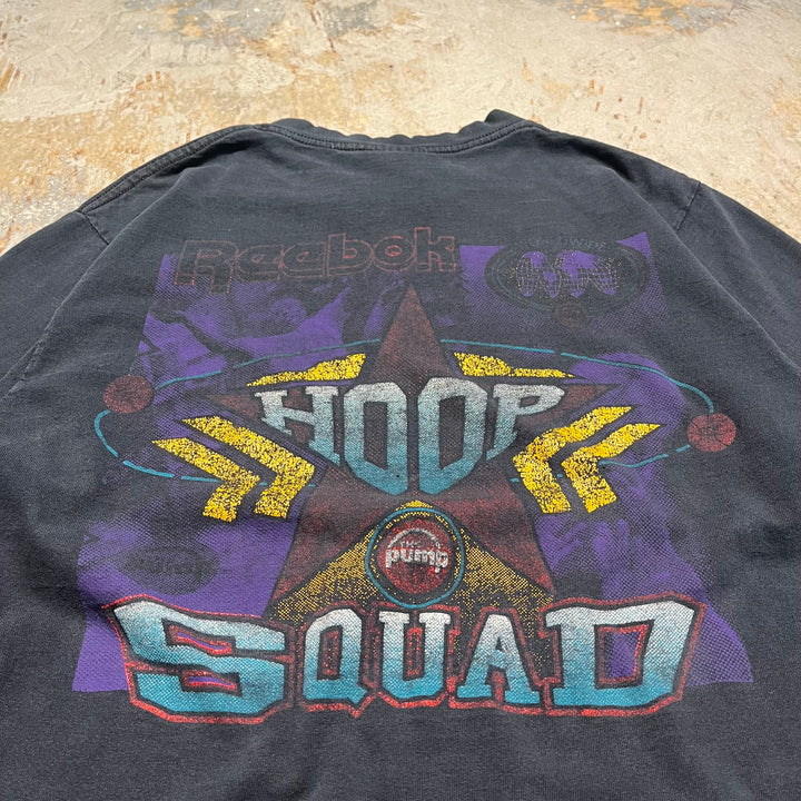 古着 90's リーボック/HOOP/SQUAD/ヴィンテージ シングルステッチ プリントTシャツ/サイズXL