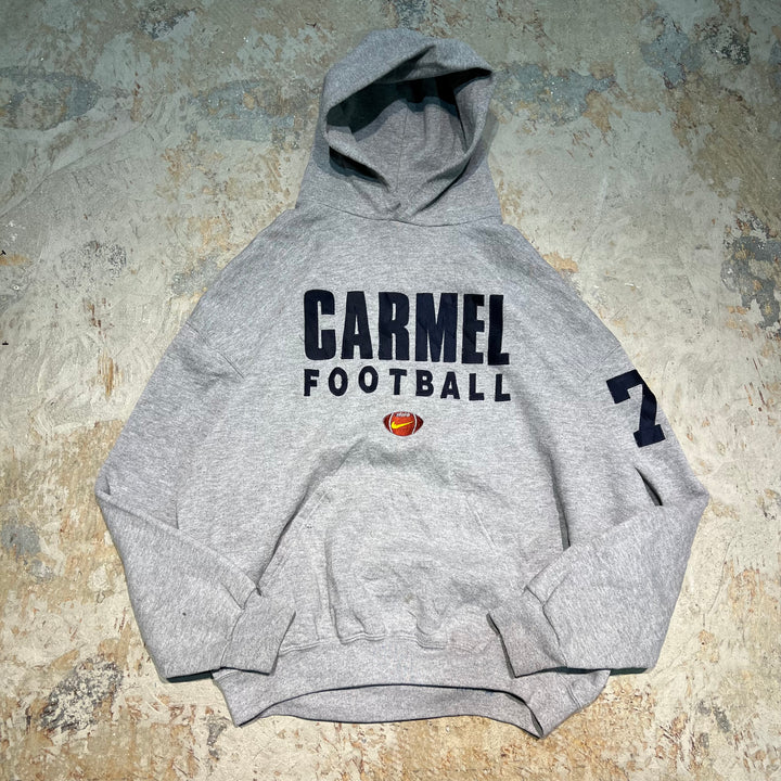 #3769 古着 RUSSELL ATHLETIC/ラッセルアスレチック / Pull Orver Hoody / プルオーバーパーカー /CARMEL FOOTBALL/カレッジロゴ/サイズ XXL