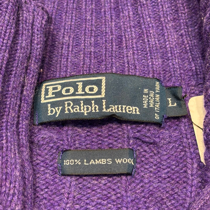 古着 90's〜 POLO by Ralph Lauren/ ポロラルフローレン/ ハーフジップニットセーター/ サイズL