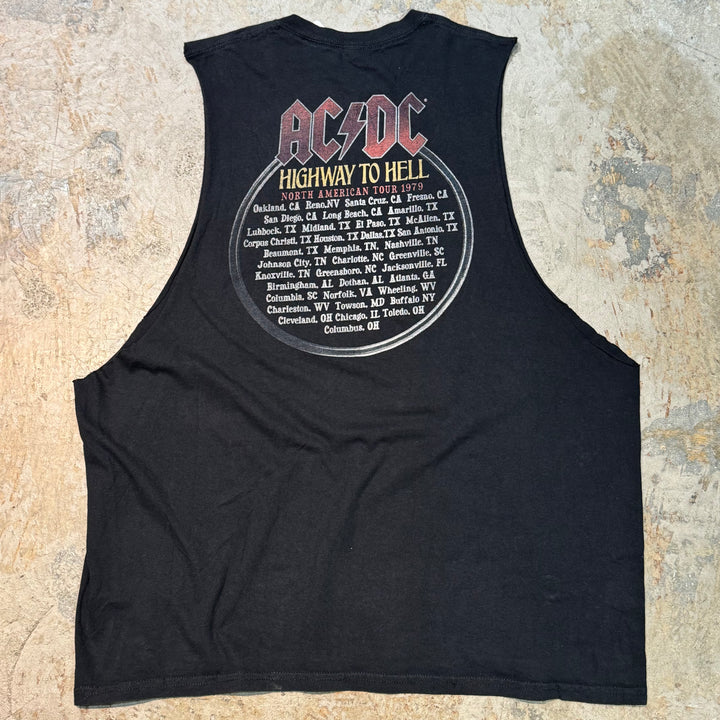 古着 AC/DC/エーシーディーシー/バンドTシャツ/ ノースリーブ/ サイズXXL相当