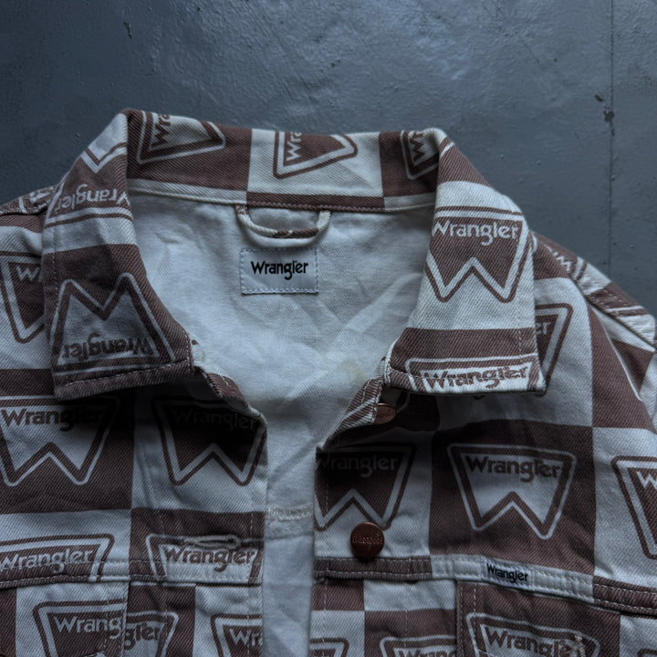 古着 Wrangler/ラングラー/トラッカージャケット/総柄/サイズS相当