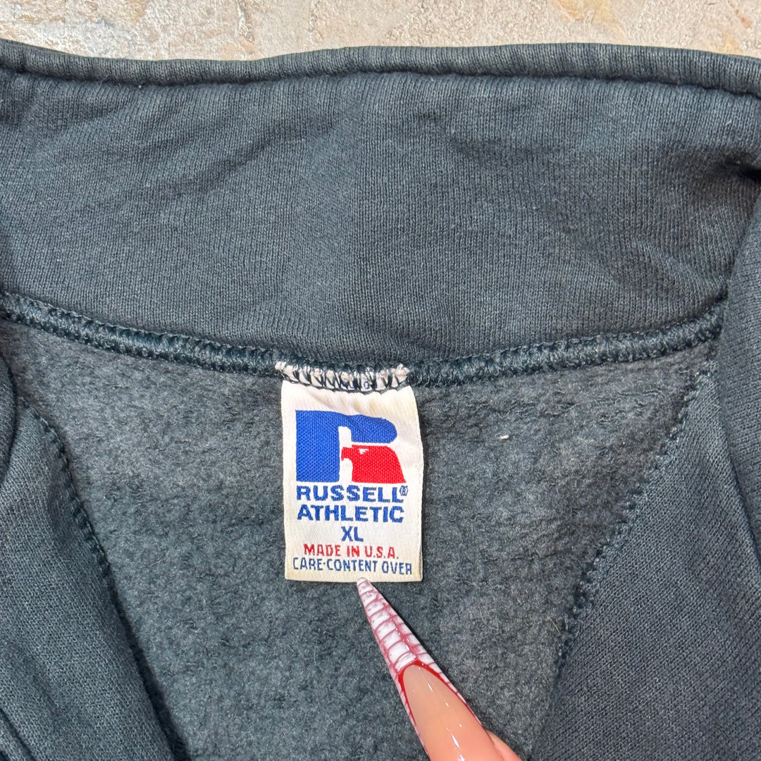 古着 USA製 Russell Athletic/ バイラッセルアスレチック/ ハーフジップスウェット/ サイズXL