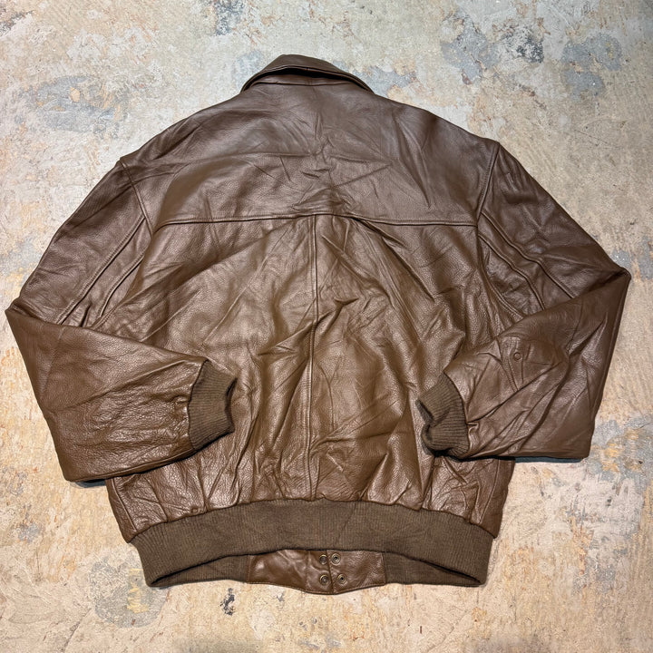 古着 USAVINTAGE/ジップアップレザージャケット/ サイズM