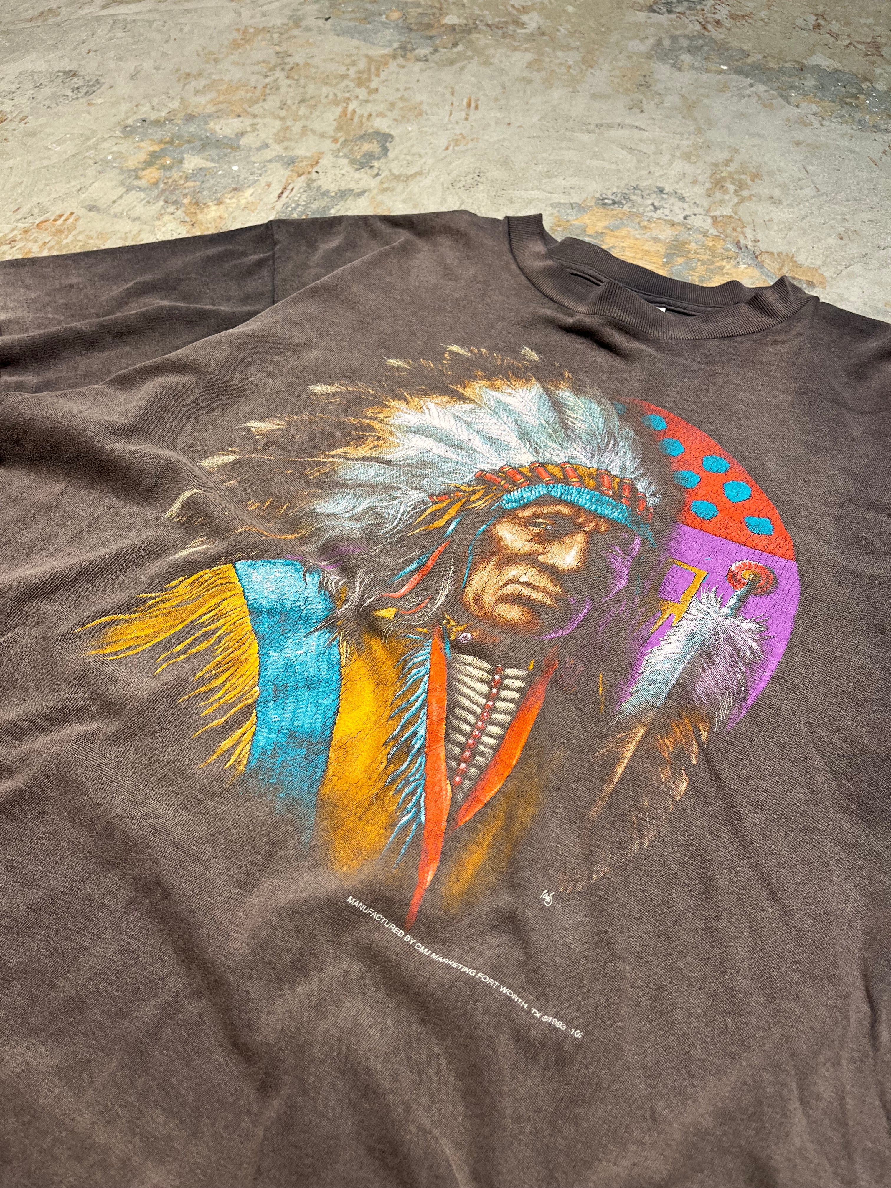 MA134 古着 USA製 93's DELTA/デルタ/インディアン/サンフェード