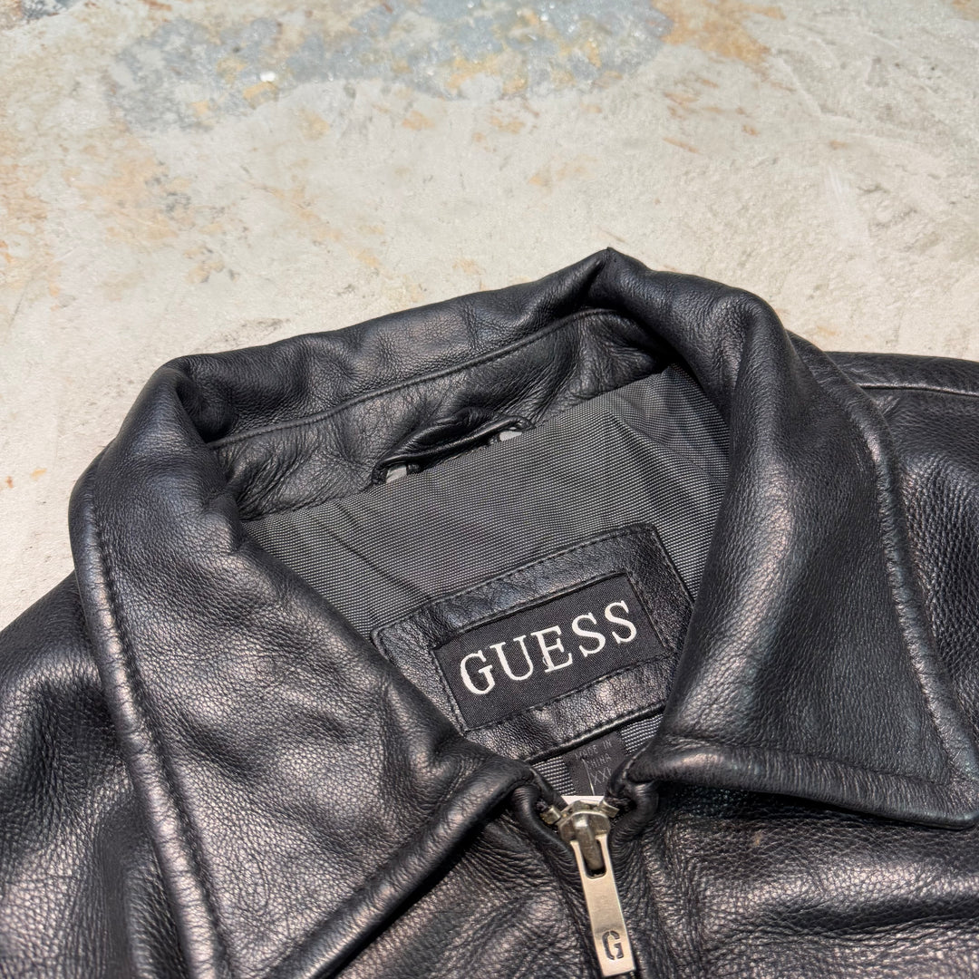 古着 GUESS/ ゲス/ フルジップレザージャケット/ サイズXXL