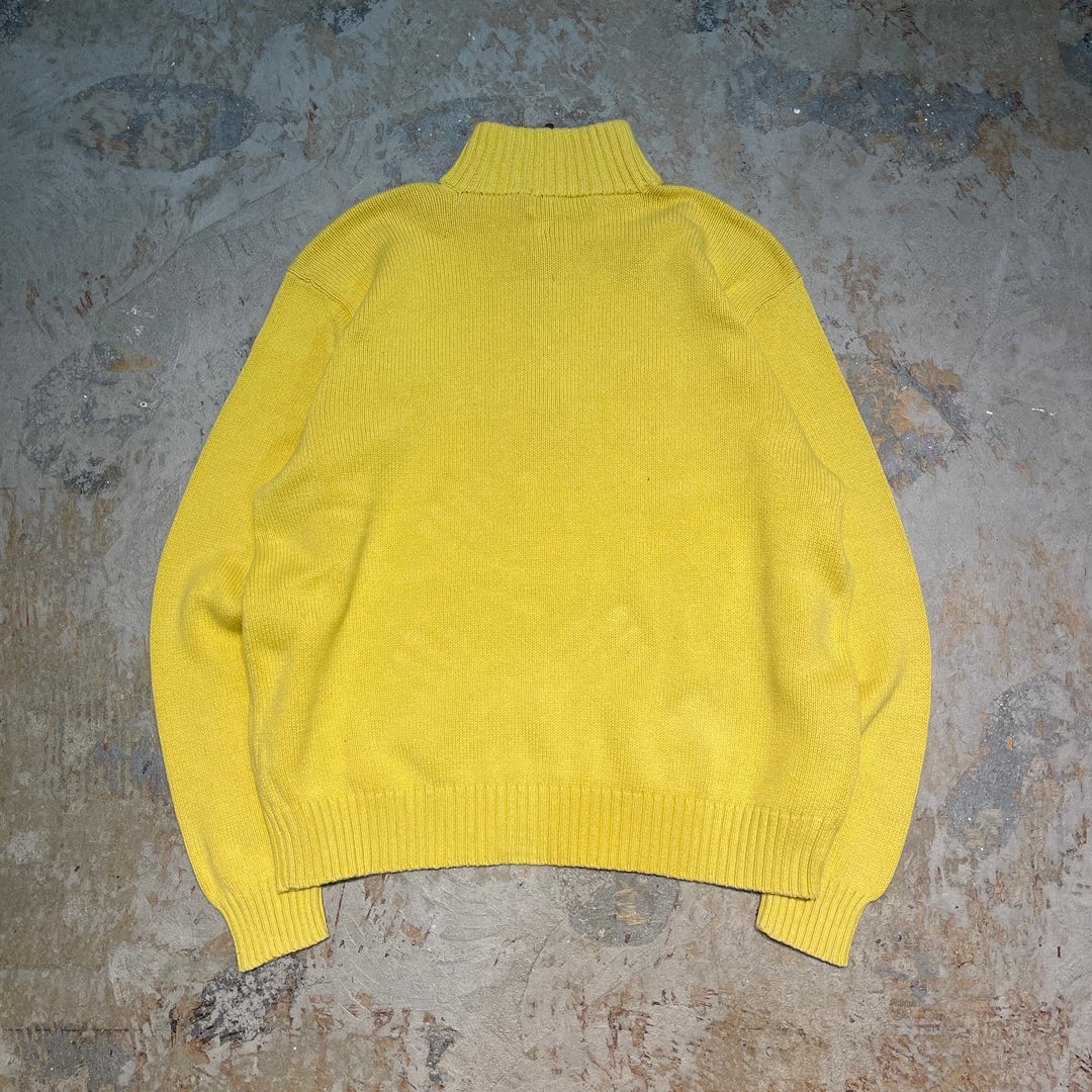 #3323 古着 Polo Ralph Lauren/ポロラルフローレン / Half Zip Cotton Knit Sweater/ハーフジップ コットンニット セーター / サイズXXL