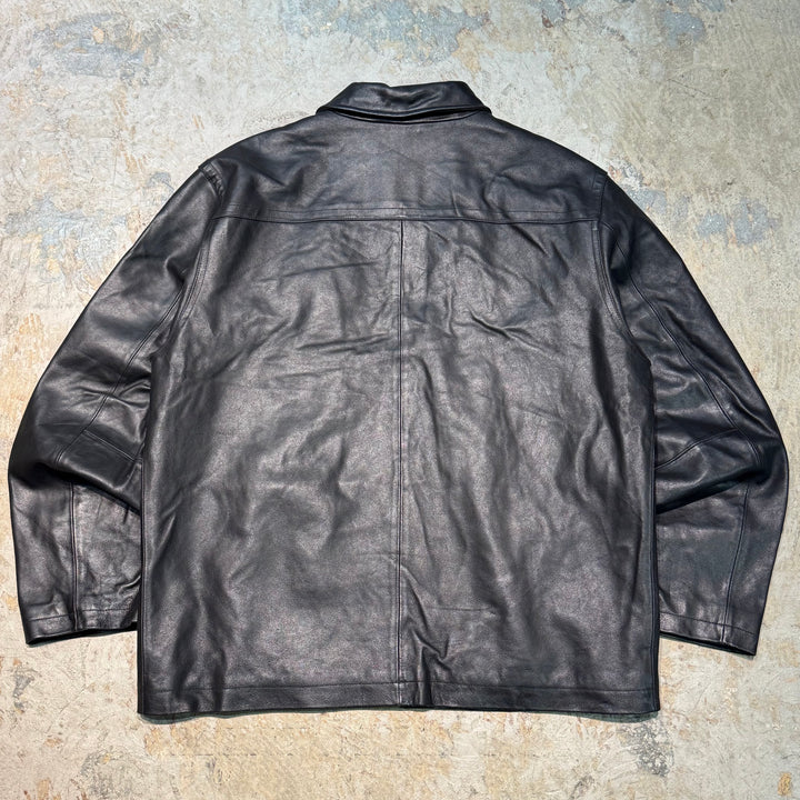 古着 90's~ GAP/ ギャップ/ 本革ジップアップレザージャケット / 牛革/ サイズL