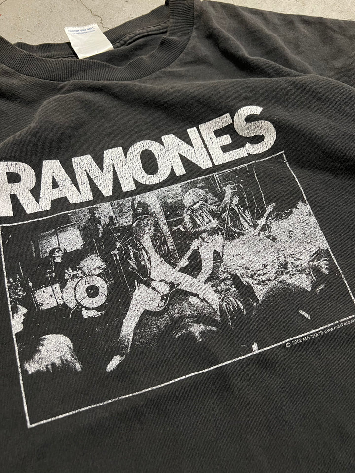 #MA49 古着 02's デルタ/RAMONES/ラモーンズ/プリント Tシャツ/サイズM