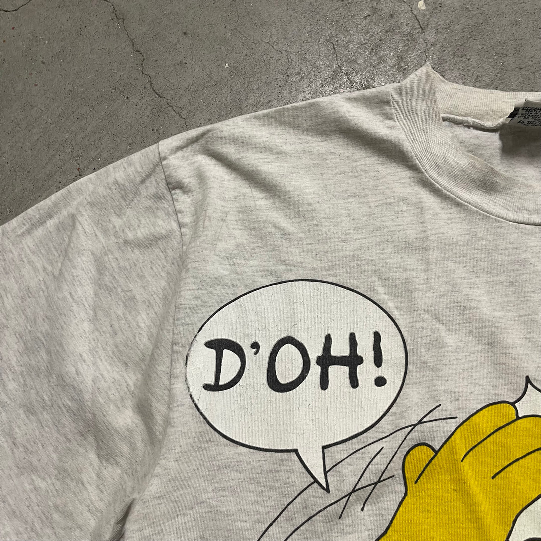 古着 90's THE SIMPSONS/シンプソンズ ホーマー/D'OH!/ヴィンテージ シングルステッチ プリントTシャツ/サイズM