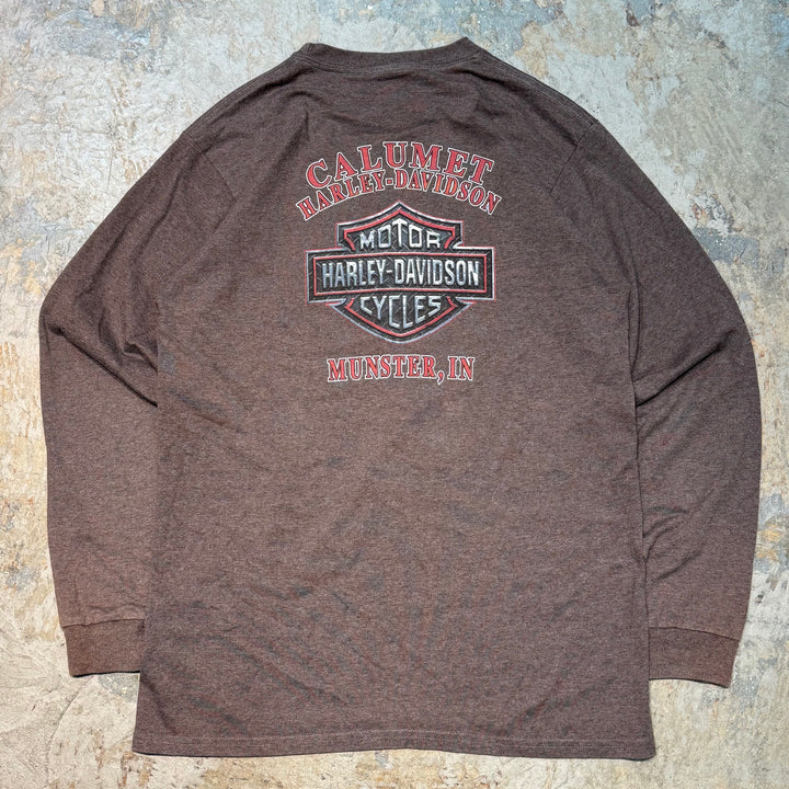 Used clothing Made in USA Harley-Davidson/Harley-Davidson/Long sleeve print T-shirt/Size L