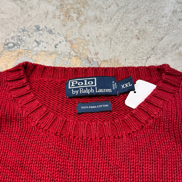 古着 90's~ POLO by Ralph Lauren/ ポロ バイ ラルフローレン/  クルーネックニットセーター/ サイズXXL