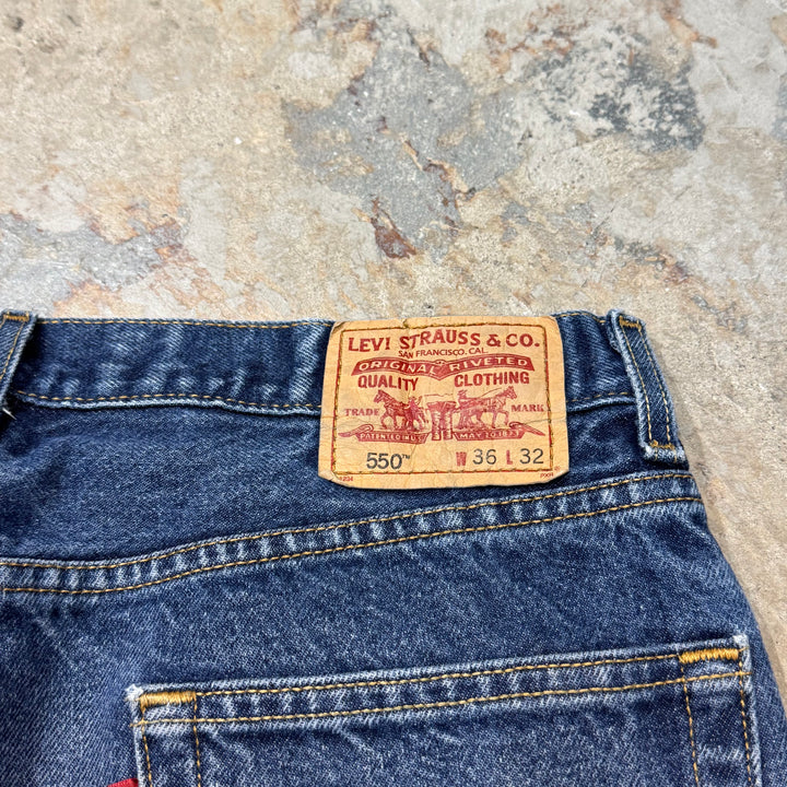 二手衣服Levi's/Levi的/牛仔褲/550/實際尺寸34 x 32