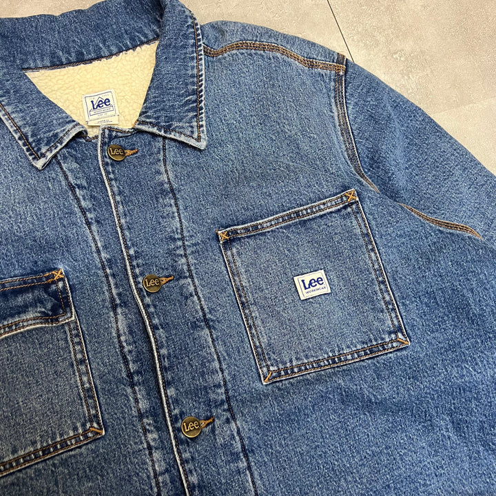 #1839 古着/Lee/リー/Denim boa jacket/デニムジャケット/サイズXL