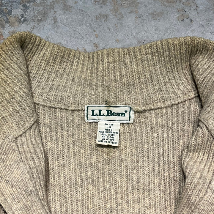 #3390 L.L.Bean/エルエルビーン/ zip up knit/ジップアップニット/サイズL