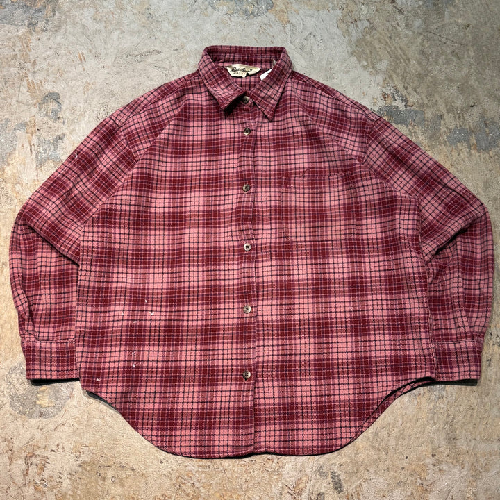 古着 Eddie Bauer/ エディー･バウアー/ コットンネルシャツ/ チェック柄/ サイズM