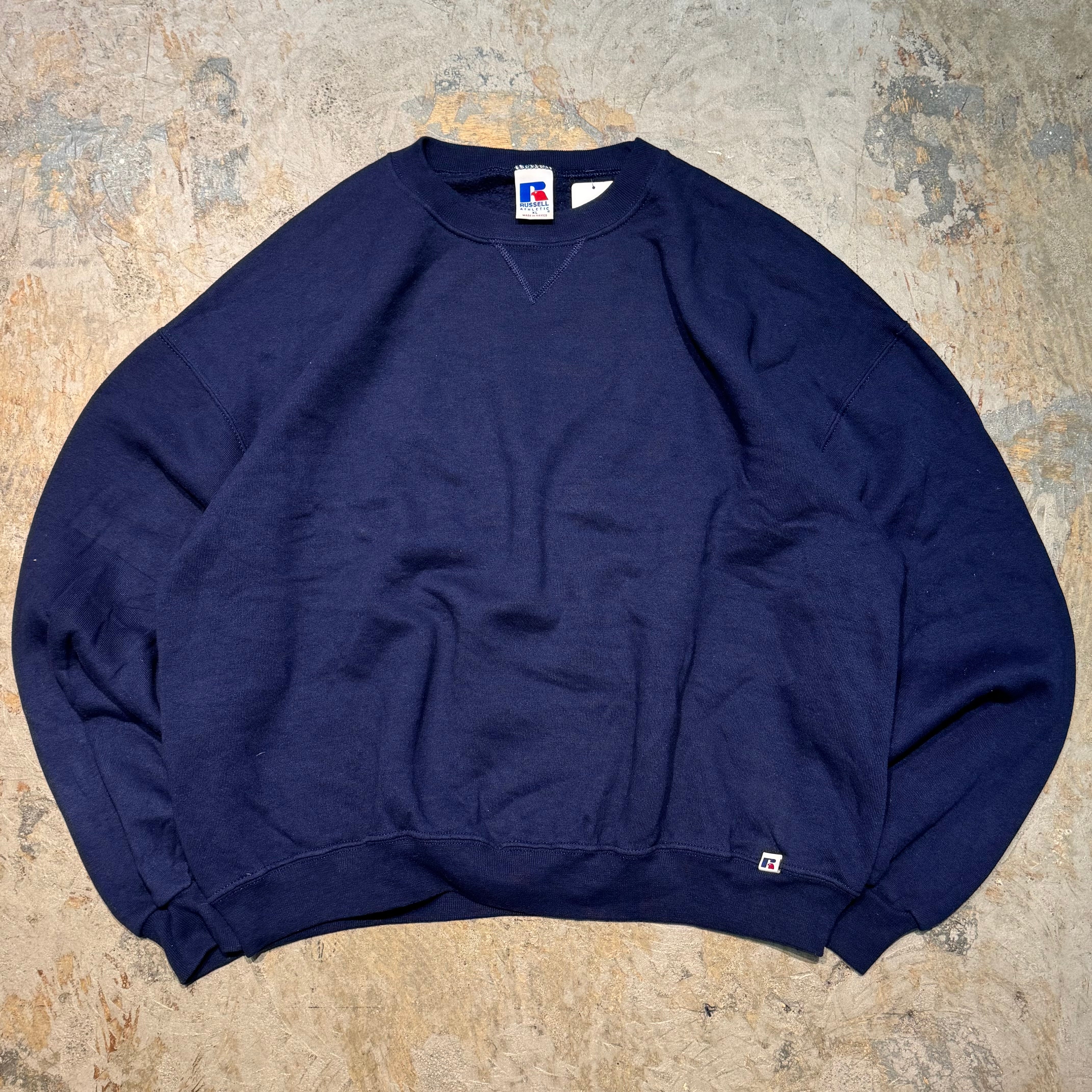 90sUSA製ラッセルスウェットスタジャンバーシティジャケット刺繍ショート丈 2ff16678c5bcb6f65fd423452e3abf