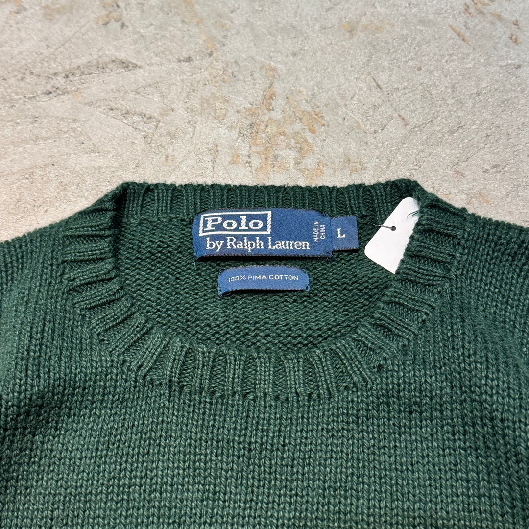 古着 90's~ POLO by Ralph Lauren/ ポロ バイ ラルフローレン/  クルーネックニットセーター/ サイズL