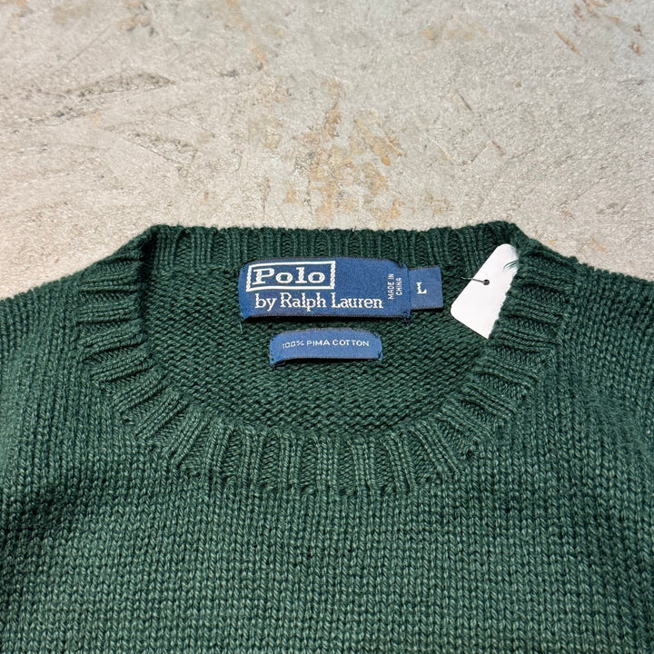 古着 90's~ POLO by Ralph Lauren/ ポロ バイ ラルフローレン/  クルーネックニットセーター/ サイズL