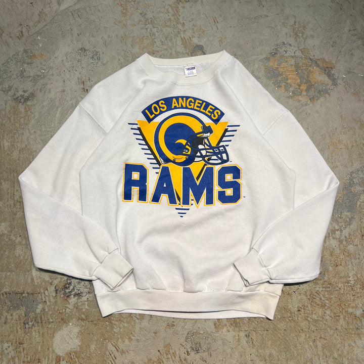 #3964 古着　Unknow/Crew neck sweat/クルーネックスウェットLOS ANGELELES RAMS/ロサンゼルスラムズ/サイズXL