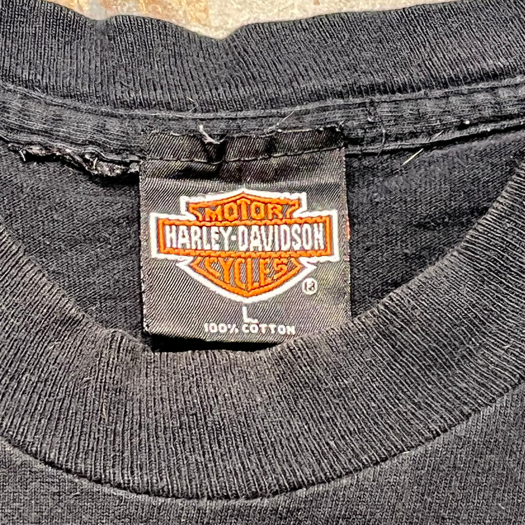Used clothing Made in USA 90's~ Harley-Davidson/Harley-Davidson/Printed T-shirt/Size L