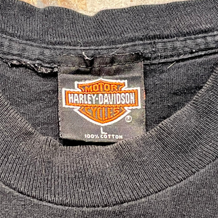 Used clothing Made in USA 90's~ Harley-Davidson/Harley-Davidson/Printed T-shirt/Size L