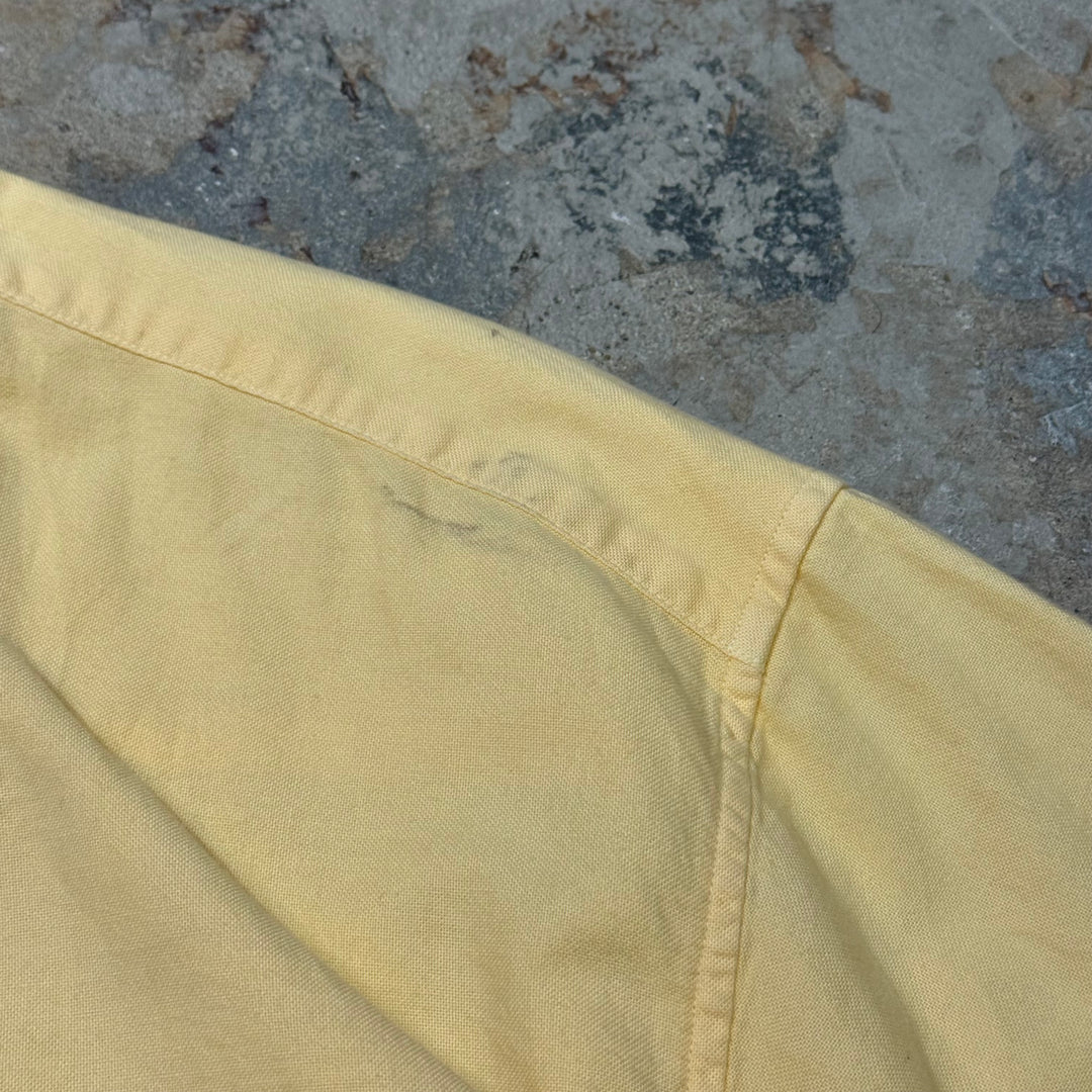 Used clothing 70's~80's L.L.Bean/ L.Bean/ Button-down short-sleeved shirt/ Size L