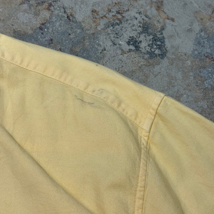Used clothing 70's~80's L.L.Bean/ L.Bean/ Button-down short-sleeved shirt/ Size L