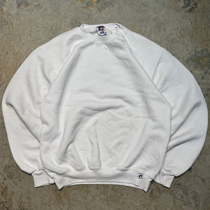 古着 RUSSELL ATHLETIC/ ラッセルアスレチック/ ブランククルーネックスウェット/ 無地/ 前Vガゼット/ サイズS