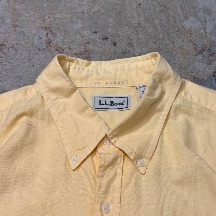 Used clothing 70's~80's L.L.Bean/ L.Bean/ Button-down short-sleeved shirt/ Size L