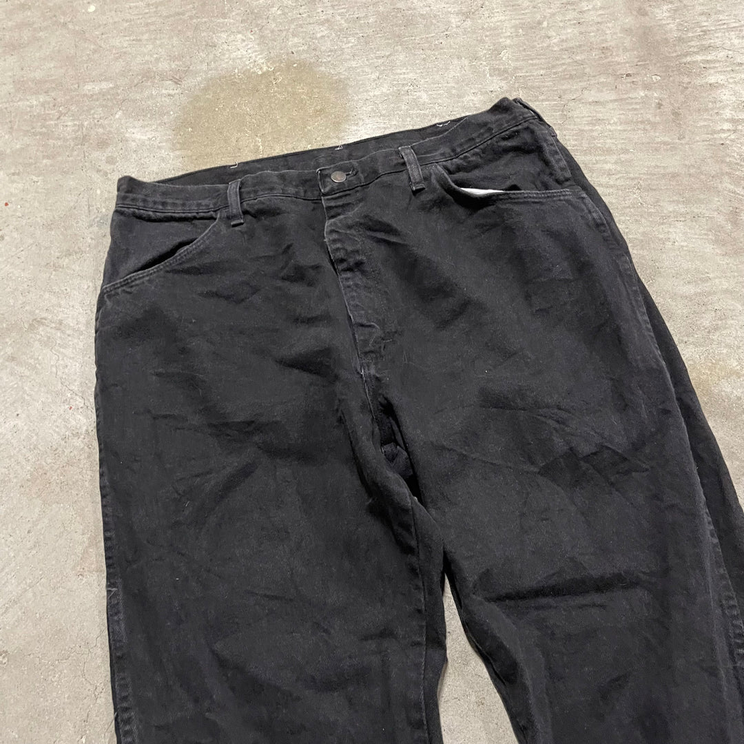 #4266 古着 RUSTLER/ラスラー/Black Denim Pants/ブラックデニムパンツ/サイズ40×30