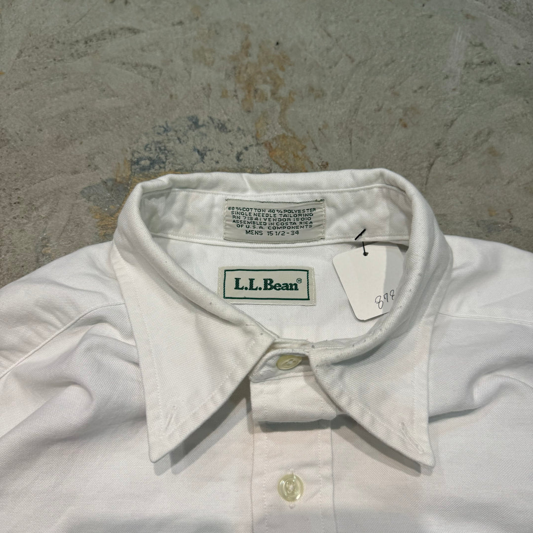 古着 L.L.Bean/ エルエルビーン/ ボタンダウン長袖シャツ/ 無地/ サイズM
