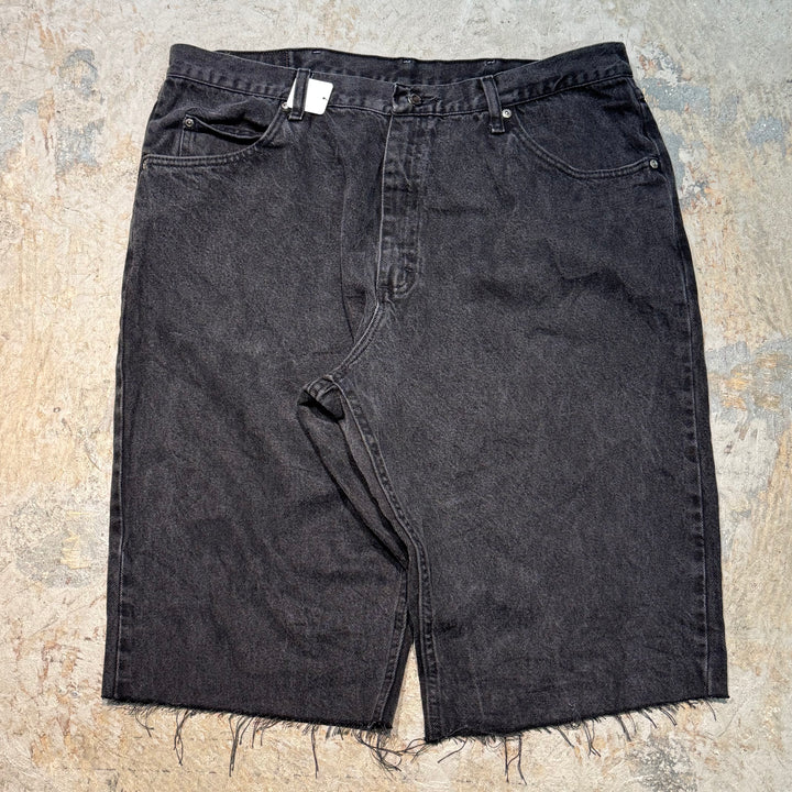 古着 Wrangler Customize Jorts/ラングラー カスタマイズ ジョーツ/ ブラックデニムパンツ/実寸サイズ37