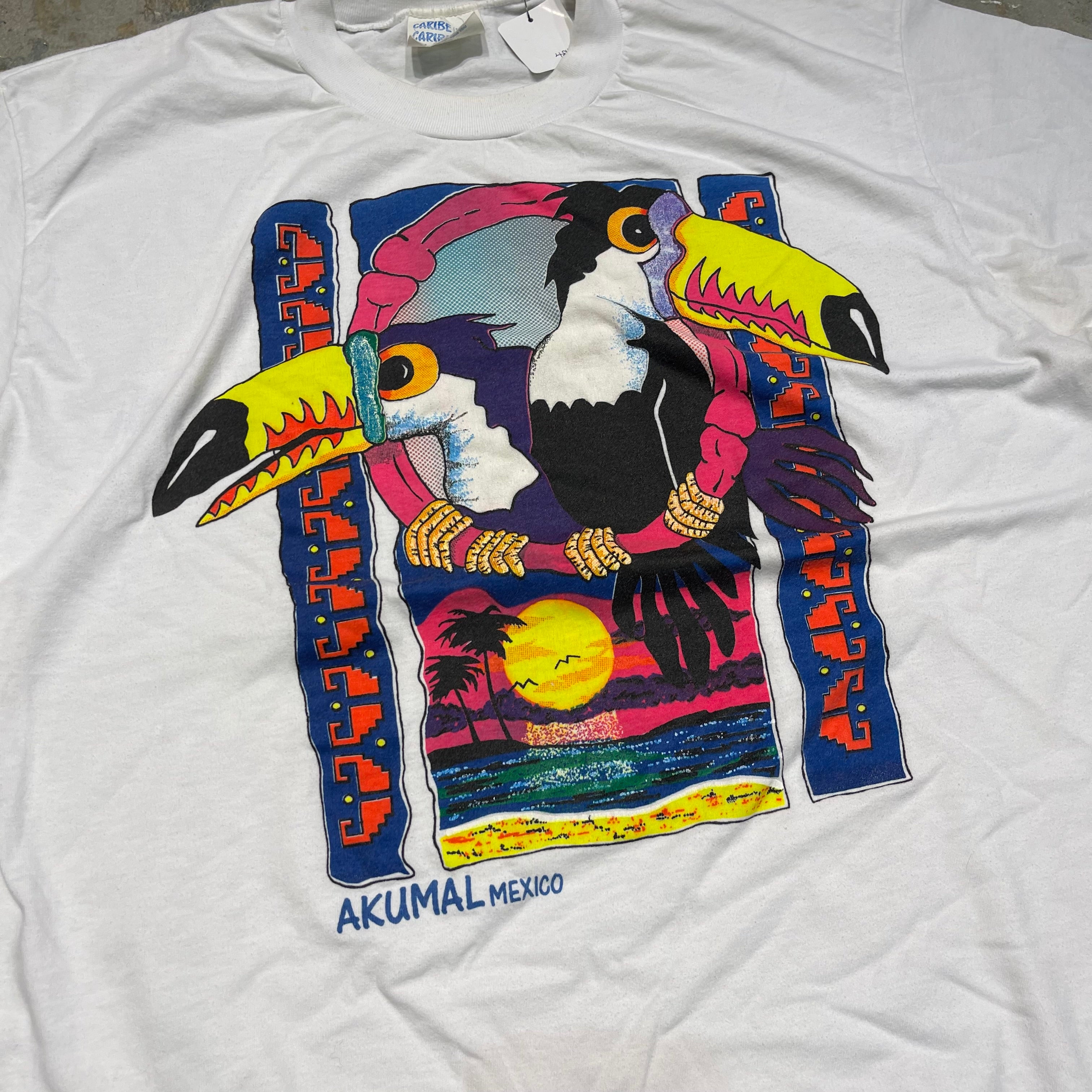 4846 古着 アクマル メキシコ/リゾート地/Tシャツ/ヴィンテージ
